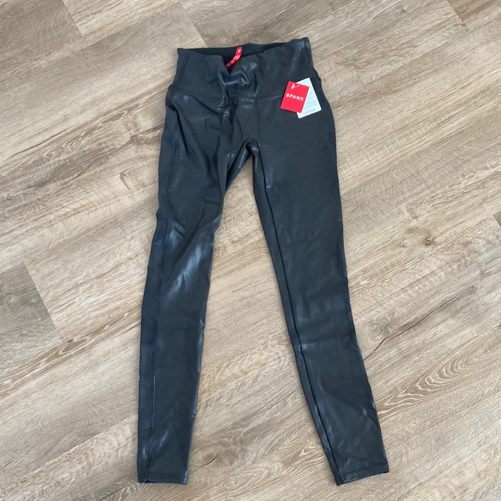 Black Faux Leather Leggings